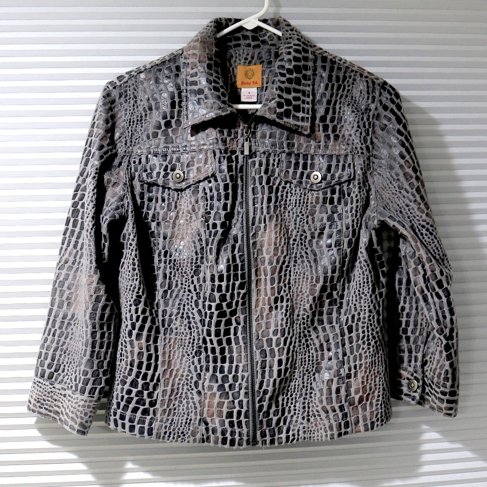 Ruby Rd. animal print jacket - Picture 6 of 12